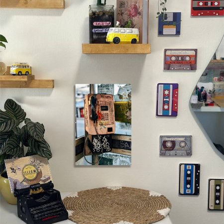 لوحة هاتف شارع قديم