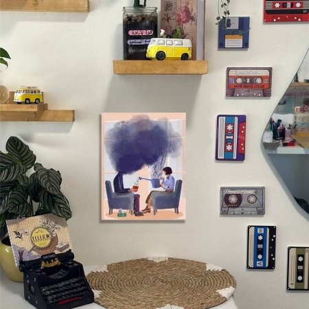 لوحة فنية عن الضغط النفسي