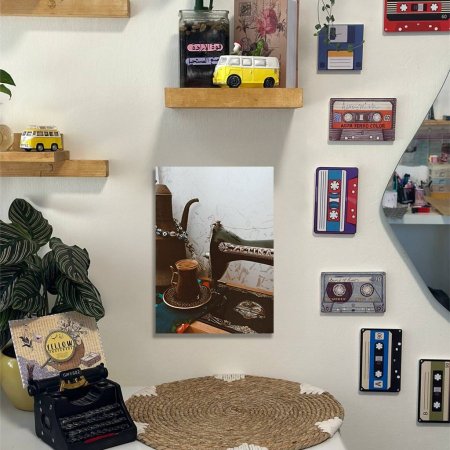 لوحة ماكنة خياطة قديمة