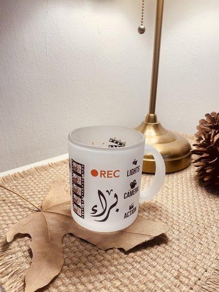 كوب رملي بتصميم صحافة واعلام