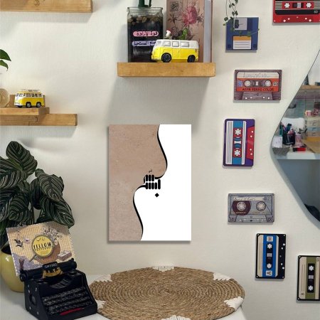 لوحة ديكور لون بني وبيج بسم الله