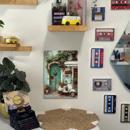 لوحة بيت قديم مع فزبا